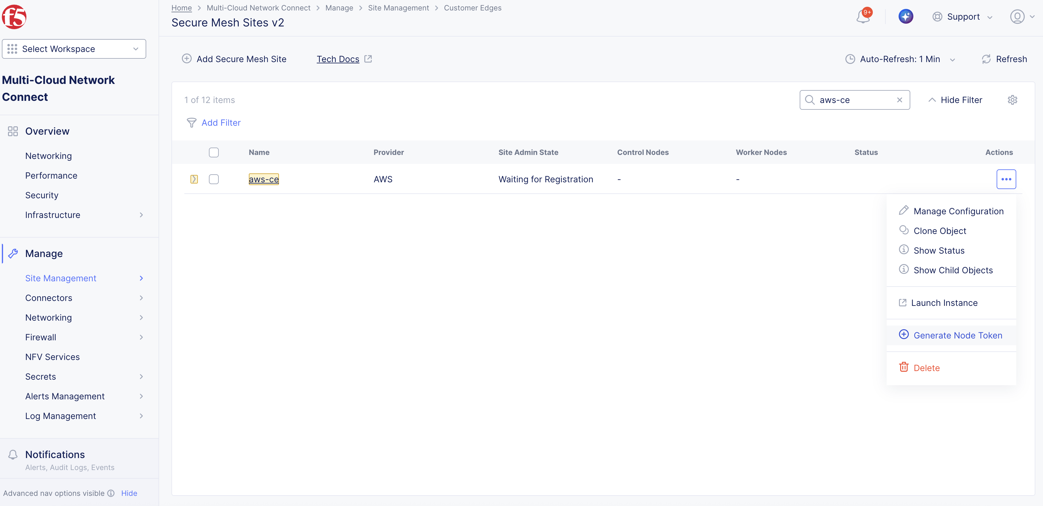 Figure: Generate Node Token