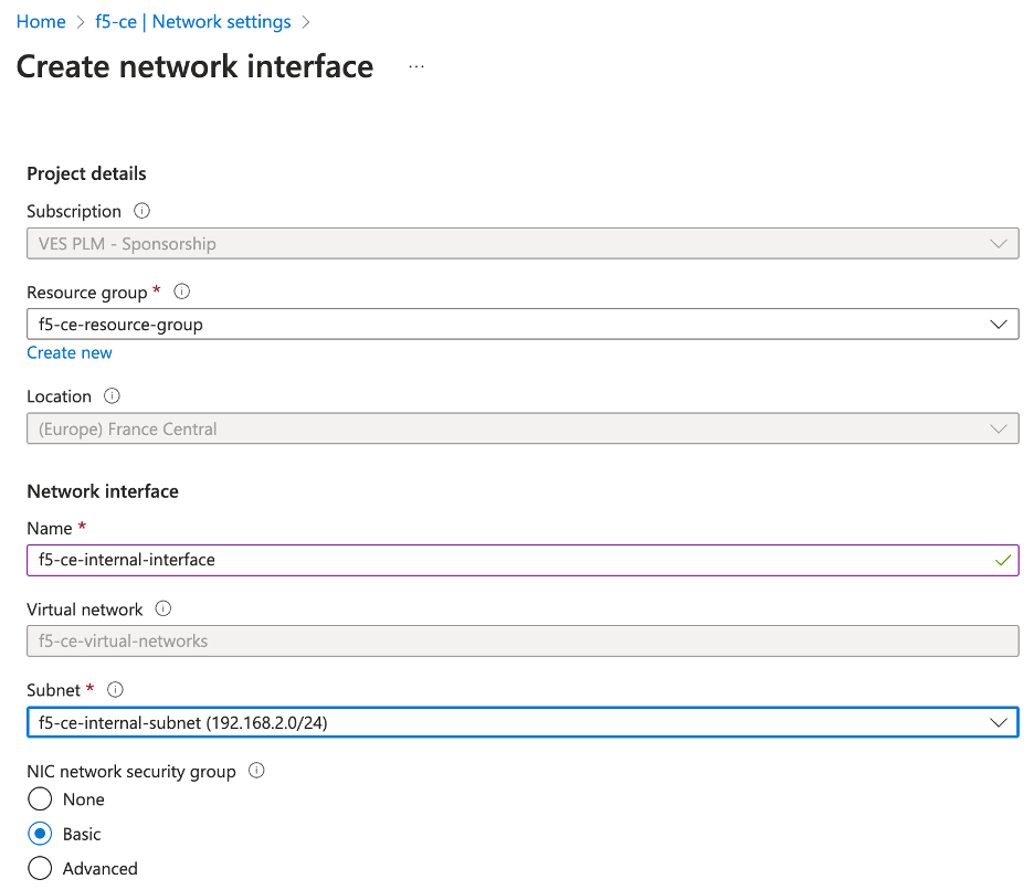 Figure: Add Second Interface