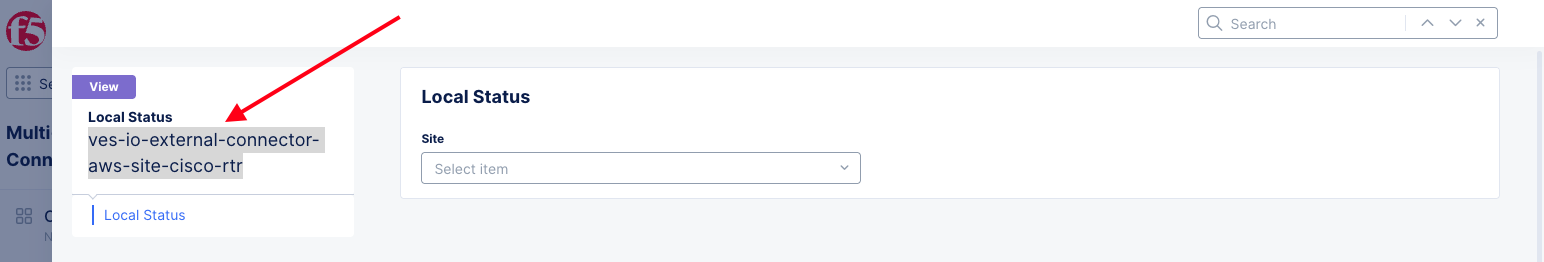 Figure: External Connectors - Local Status