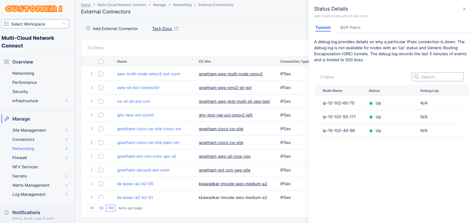 Figure: Monitor an External Connector
