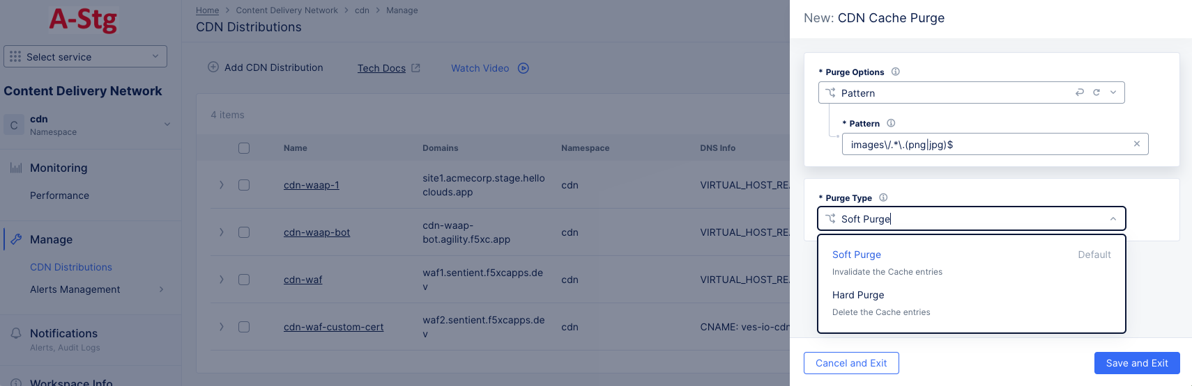 Figure: Purge Content From Distribution