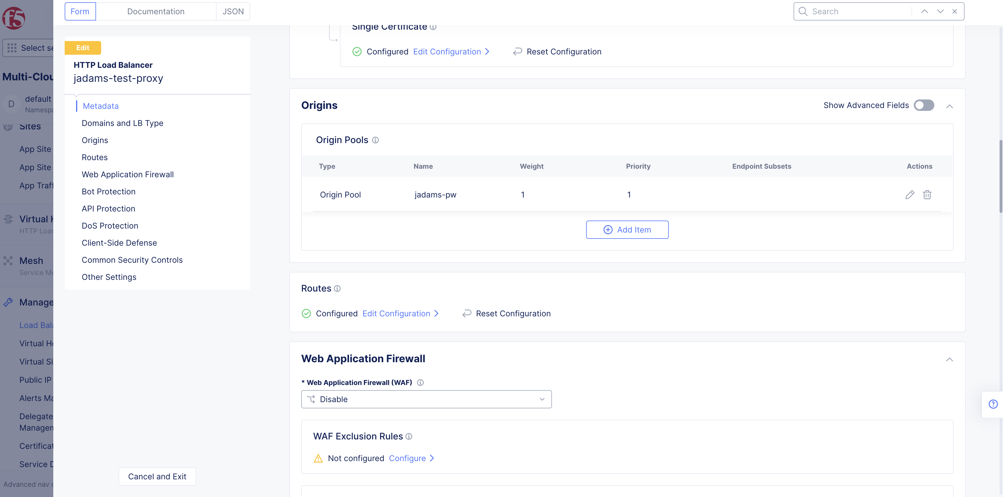 Figure: HTTP/2 Origin Pools