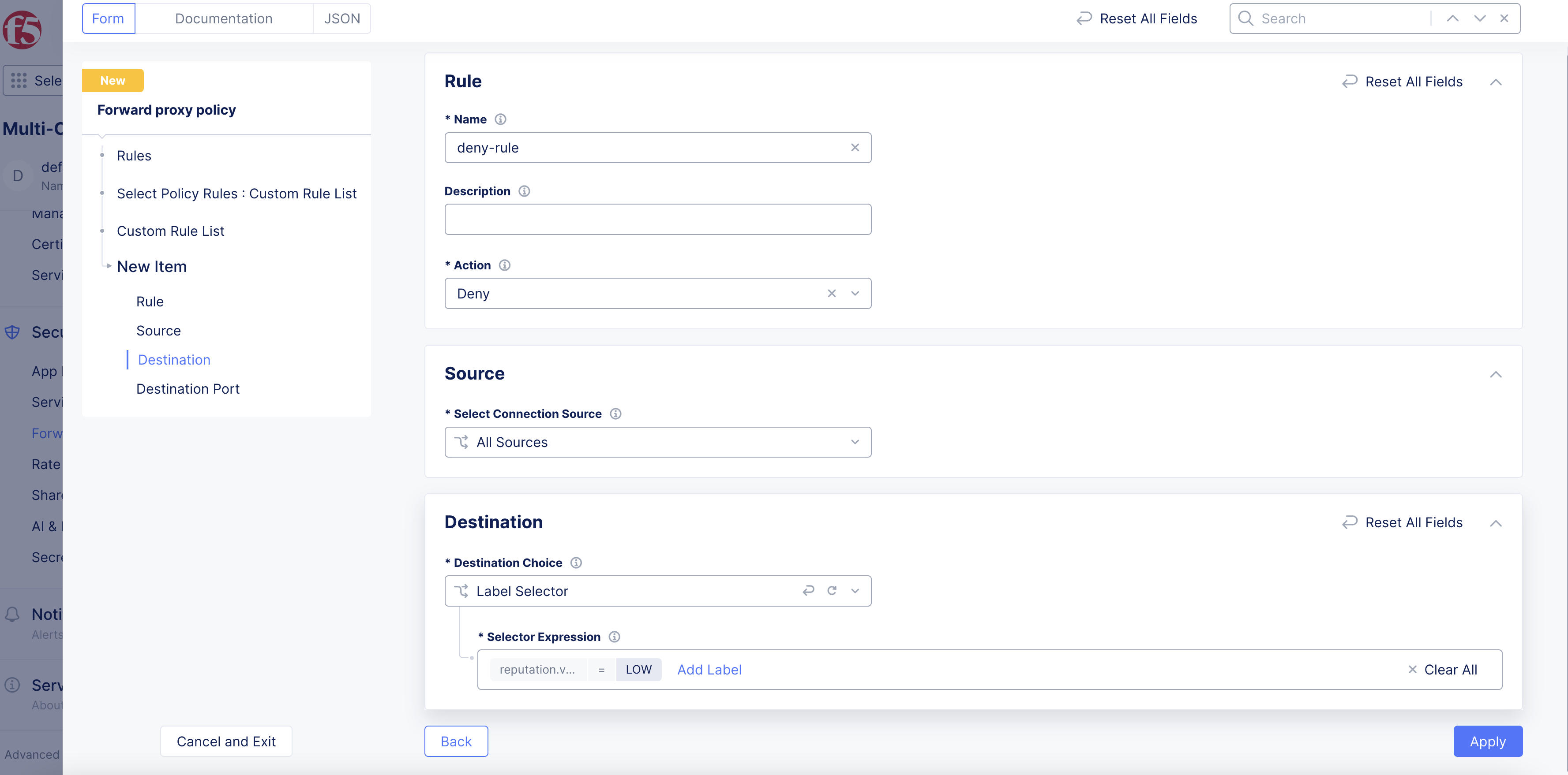 Figure: Select URL Score Label
