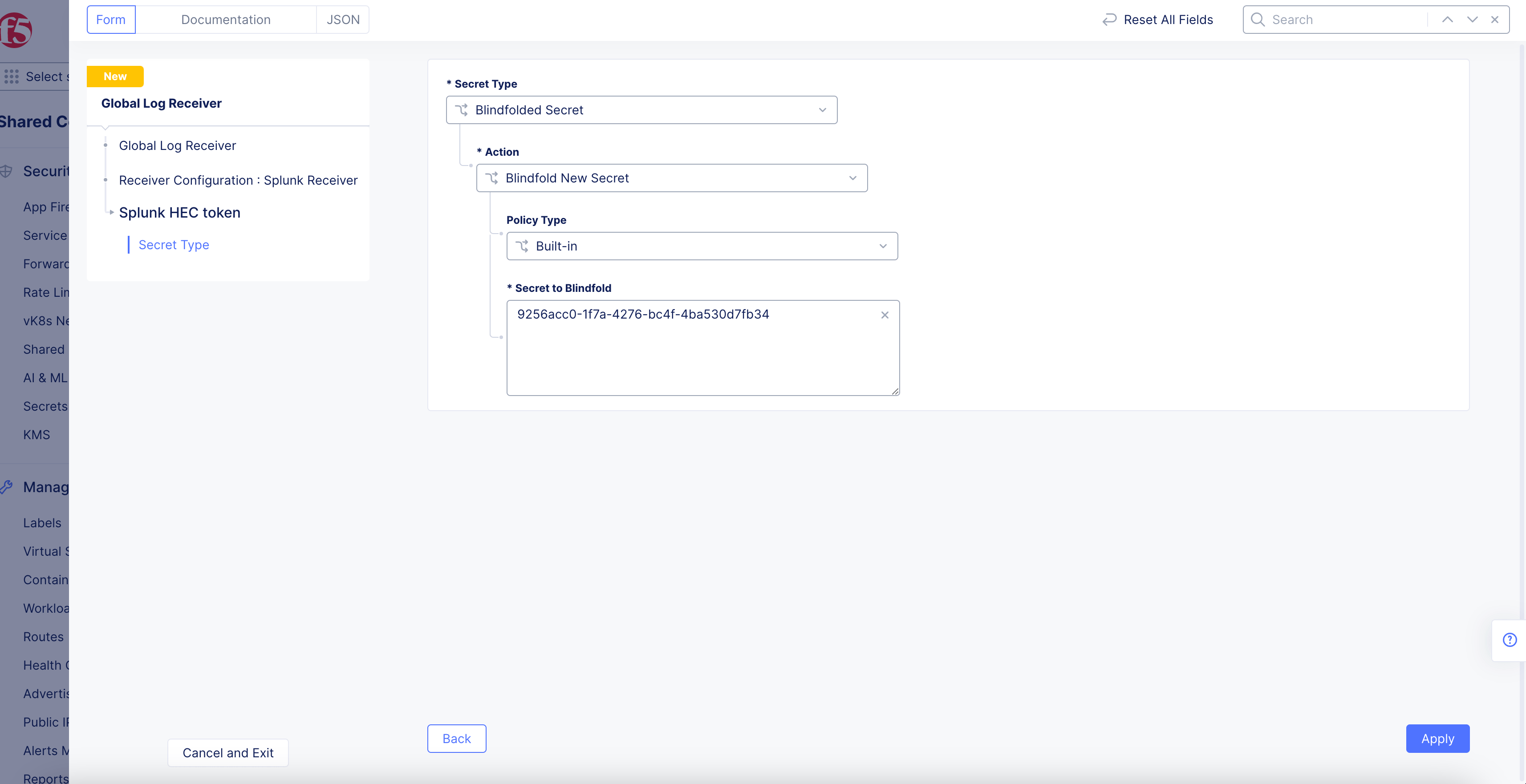 Figure: Splunk License Key
